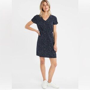 Banana Republic Petite Puff Sleeve Cotton-Blend Dress